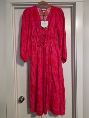 kate spade x Target Women's Pink Tiered Long Sleeve Dress - Size XXS - NWT